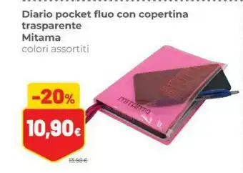 Coop Mitama Diario Pocket Fluo Con Copertina Trasparente offerta