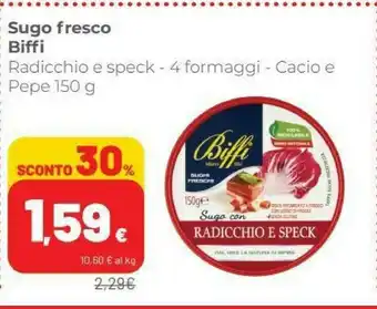 Coop Biffi Sugo Radicchio E Speck 150 G(ml) offerta