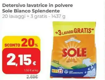 Coop Sole Detersivo Lavatrice In Polvere 1437g offerta