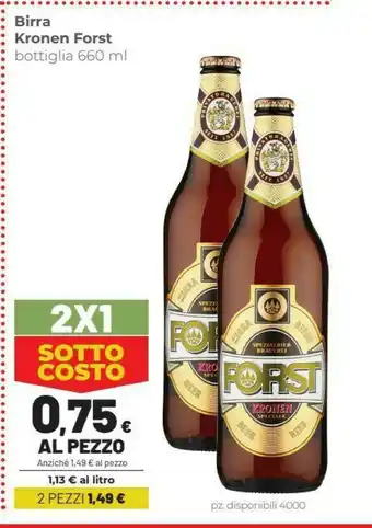 Coop Forst Birra Kronen offerta