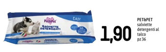 PET&PET salviette detergenti al talco pz 36