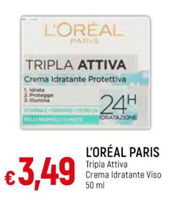 L'ORÉAL PARIS Tripla Attiva Crema Idratante Viso 50 ml