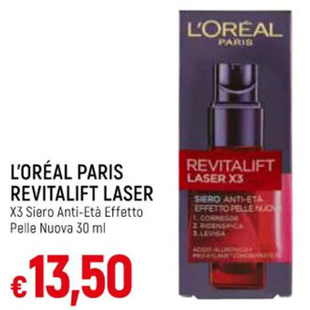 L'ORÉAL PARIS REVITALIFT LASER X3 Siero Anti-Età Effetto Pelle Nuova 30 ml