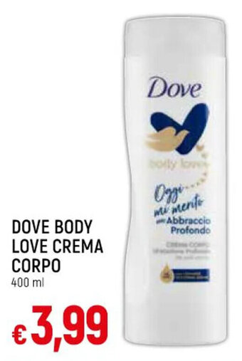 IperFamila DOVE BODY LOVE CREMA CORPO 400 ml offerta