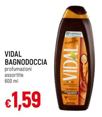 IperFamila VIDAL BAGNODOCCIA profumazioni assortite 600 ml offerta