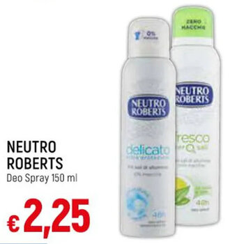 IperFamila NEUTRO ROBERTS Deo Spray 150 ml offerta