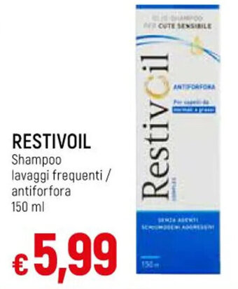 IperFamila RESTIVOIL Shampoo lavaggi frequenti / antiforfora 150 ml offerta