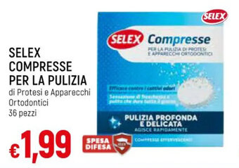 IperFamila SELEX COMPRESSE PER LA PULIZIA di Protesi e Apparecchi Ortodontici 36 pezzi offerta