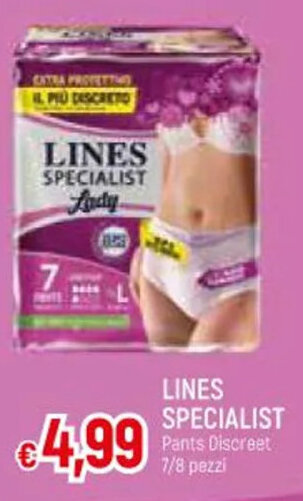IperFamila LINES SPECIALIST Pants Discreet 7/8 pezzi offerta