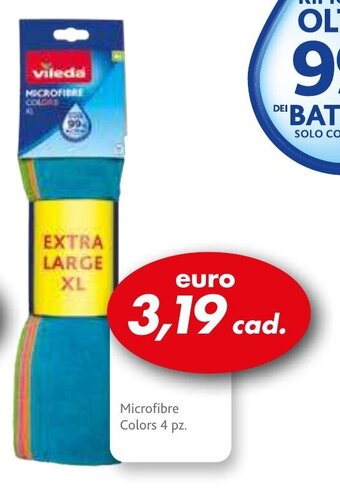 Italmark VILEDA Microfibre Colors 4 pz. EXTRA LARGE XL offerta