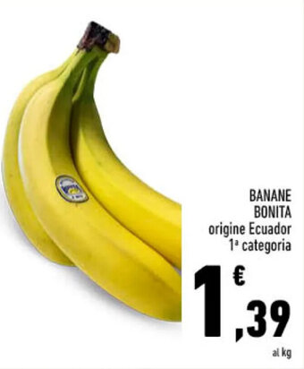 Conad BANANE BONITA origine Ecuador 1ª categoria offerta