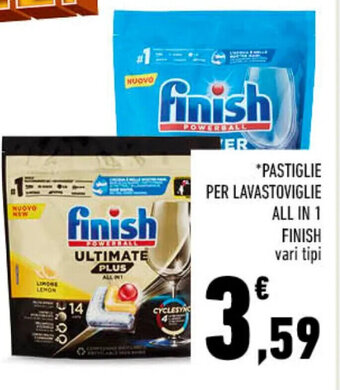 PASTIGLIE PER LAVASTOVIGLIE ALL IN 1 FINISH vari tipi