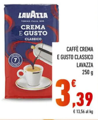 Conad CAFFÈ CREMA E GUSTO CLASSICO LAVAZZA 250 g offerta