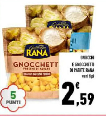 Conad GNOCCHI E GNOCCHETTI DI PATATE RANA offerta