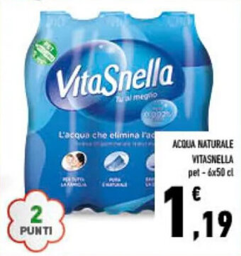 Conad ACQUA NATURALE VITASNELLA pet-6x50 cl offerta