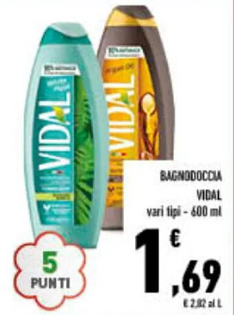 Conad BAGNODOCCIA VIDAL vari tipi - 600 ml offerta