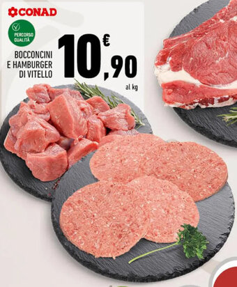 Conad BOCCONCINI E HAMBURGER DI VITELLO offerta