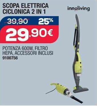 Self innoliving SCOPA ELETTRICA CICLONICA 2 IN 1 offerta
