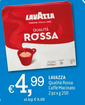 A&O LAVAZZA Qualità Rossa Caffè Macinato 2 pz x g 250 offerta