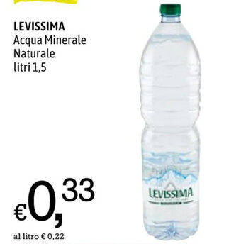 LEVISSIMA Acqua Minerale Naturale litri 1,5