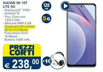 Esselunga Xiaomi Mi 10T Lite 16,9 Cm (6.67") Doppia SIM 5G USB Tipo-C 6 GB 128 GB 4820 MAh Blu offerta