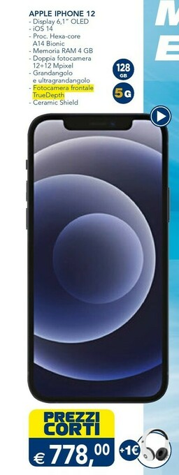 Esselunga Apple IPhone 12 15,5 Cm (6.1") Doppia SIM IOS 14 5G 128 GB Blu offerta