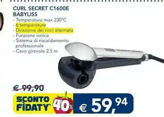 Esselunga Babyliss C1600E Curl Secret offerta