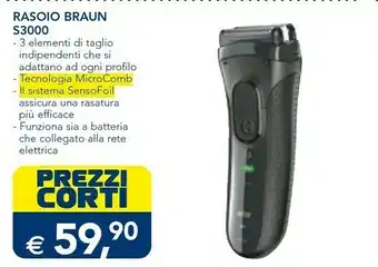Esselunga Braun S3000 Rasoio offerta