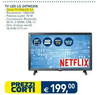 Esselunga LG 24TN520S-PZ TV 59,9 Cm (23.6") HD Smart TV Wi-Fi Nero offerta