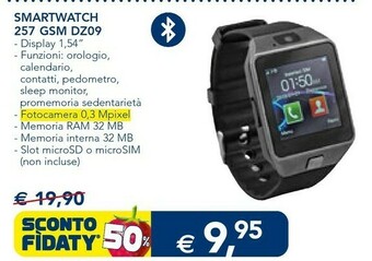 Esselunga Smartwatch 257 GSM DZ09 offerta