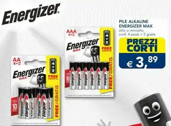 Esselunga Energizer Pile Alkaline Max offerta