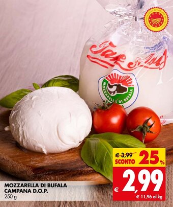 Tigros MOZZARELLA DI BUFALA CAMPANA D.O.P. 250 g offerta
