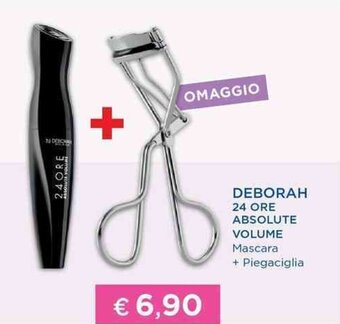 Acqua & Sapone DEBORAH 24 ORE ABSOLUTE VOLUME Mascara + Piegaciglia offerta
