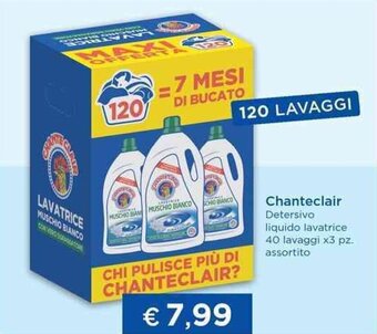 Acqua & Sapone Chanteclair Detersivo liquido lavatrice 40 lavaggi x3 pz. offerta