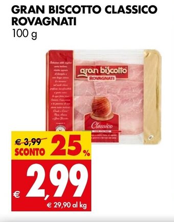 Tigros GRAN BISCOTTO CLASSICO ROVAGNATI 100 g offerta
