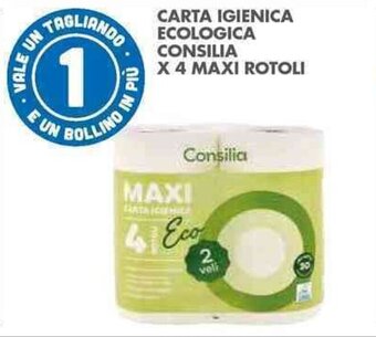 Italmark CARTA IGIENICA ECOLOGICA CONSILIA X 4 MAXI ROTOLI offerta