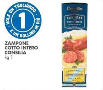 Italmark ZAMPONE COTTO INTERO CONSILIA kg 1 offerta