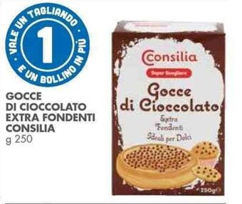 Italmark GOCCE DI CIOCCOLATO EXTRA FONDENTI CONSILIA g 250 offerta
