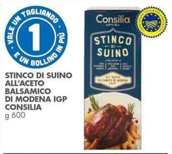 Italmark STINCO DI SUINO ALL'ACETO BALSAMICO DI MODENA IGP CONSILIA g 600 offerta