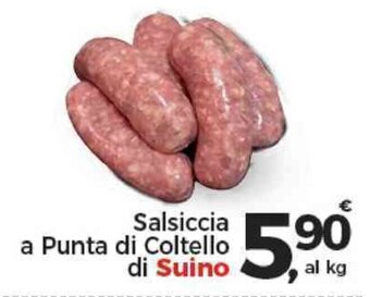 Salsiccia a Punta di Coltello di Suino