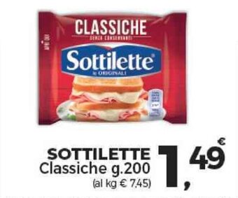 Supermercati Dok SOTTILETTE Classiche g.200 offerta