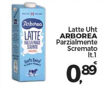 Supermercati Dok Latte Uht ARBOREA Parzialmente Scremato lt. 1 offerta