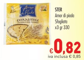 Cash & Carry Grossy STER Amor di piada Sfogliata x3 gr 330 offerta