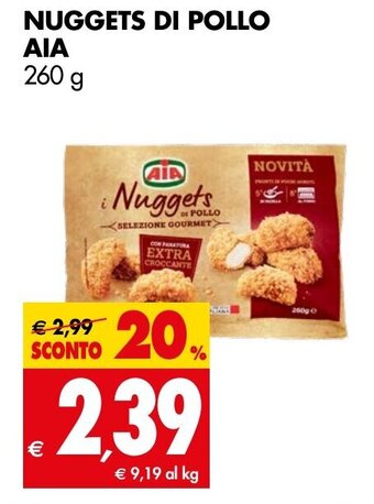 Tigros NUGGETS DI POLLO AIA 260 g offerta