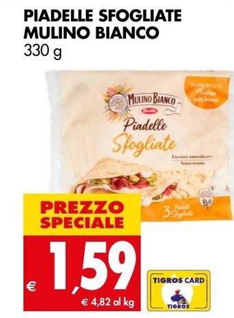 Tigros PIADELLE SFOGLIATE MULINO BIANCO 330 g offerta