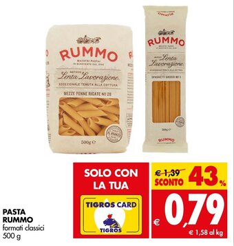 Tigros PASTA RUMMO 500 g offerta