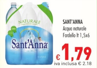 Cash & Carry Grossy SANT'ANNA Acqua naturale Fardello It 1,5x6 offerta