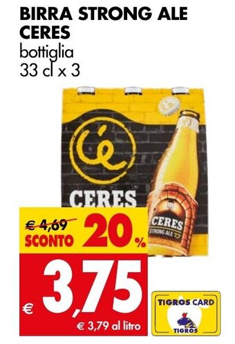 BIRRA STRONG ALE CERES bottiglia 33 cl x 3
