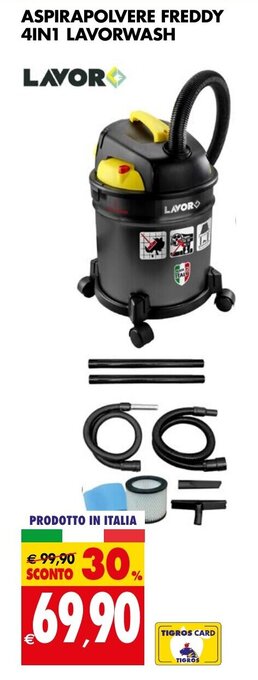 ASPIRAPOLVERE FREDDY 4IN1 LAVORWASH