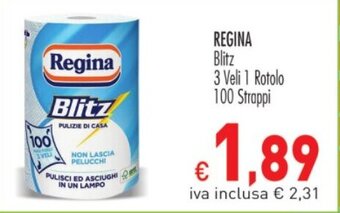 REGINA Blitz 3 Veli 1 Rotolo 100 Strappi